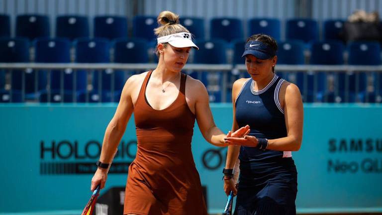 Giuliana Olmos (der.) y Gabriela Dabrowski hicieron válida su categoría de terceras sembradas del torneo.