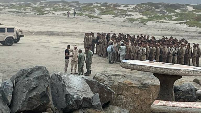 Zona de Ensenada donde cadetes de la Guardia Nacional fallecieron ahogados en la playa tras obligarlos a ingresar.