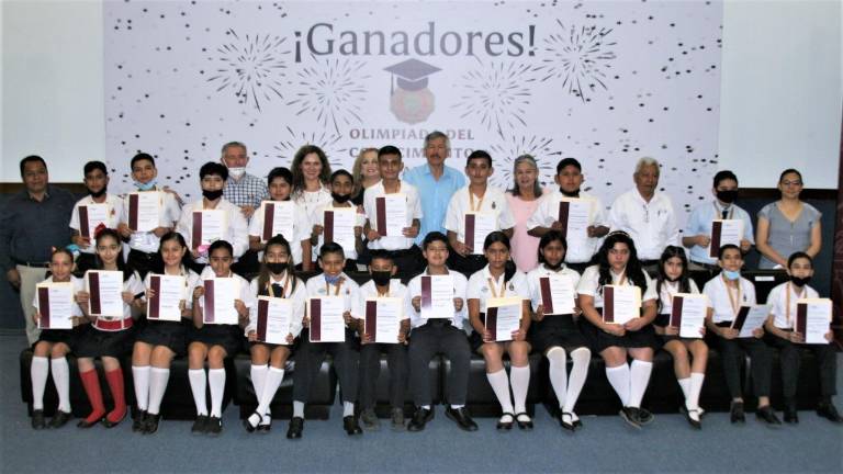 Los alumnos y alumnas que participaron y ganaron en la Olimpiada Estatal del Conocimiento Infantil 2022.
