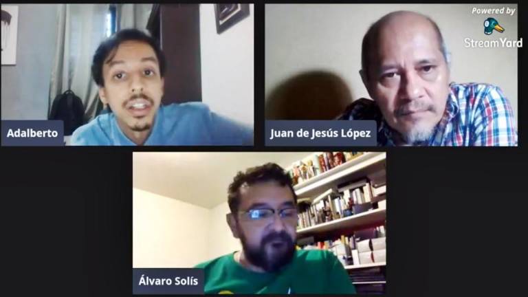 Los autores durante el inicio de la Semana del Libro y la Lectura.