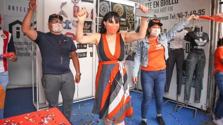 La candidata de Movimiento Ciudadano, Alma Rosa Barragán.