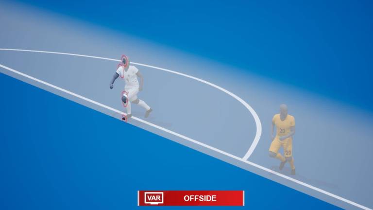 El sistema envía un aviso automatizado al equipo arbitral de video.