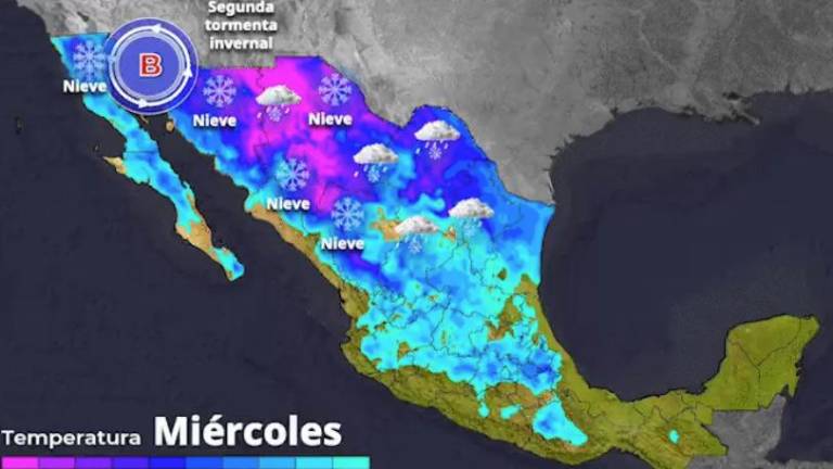 El SMN advirtió desde este miércoles sobre heladas, vientos fuertes y posibles nevadas en diversos estados del País.