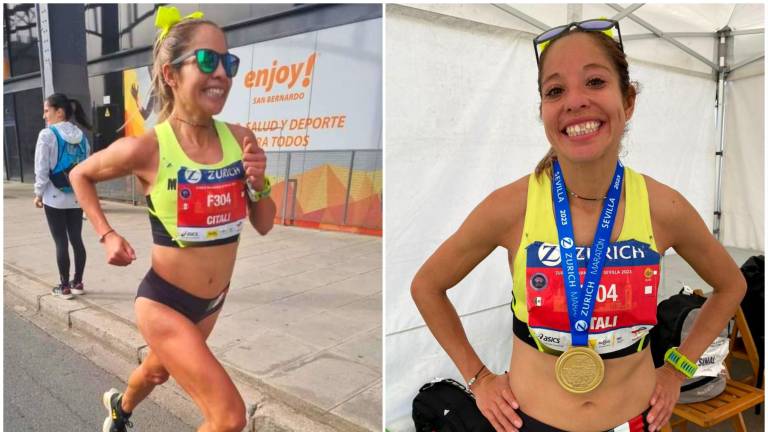 Citlali Cristian Moscote, atleta mexicana tras su cuarto lugar en el Maratón Sevilla 2023.