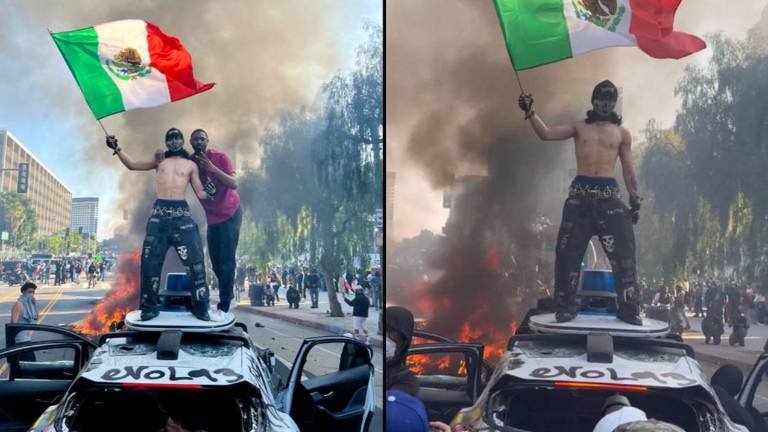 Protestas del fin de semana en Los Ángeles contra las redadas antiinmigrantes del Gobierno de Estados Unidos.