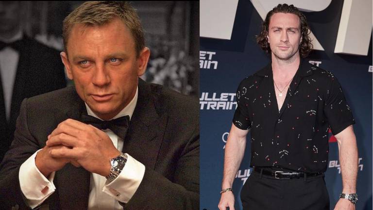 Daniel Craig y Aaron Taylor Johnson.