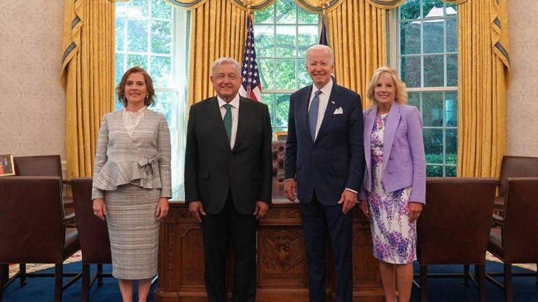 Autoridades de México y Estados Unidos en el encuentro de julio pasado.