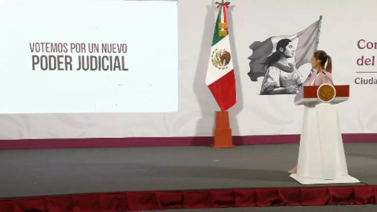 La Presidenta de México Claudia Sheinbaum Pardo celebra que el Tribunal Electoral permita la promoción de la elección judicial.