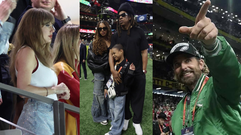 Taylor Swift, Beyonce, Jay Z, Bradley Cooper, entre otros famosos acuden al juego.
