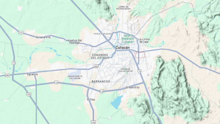 Zona donde una persona fue localizada herida en Culiacán.