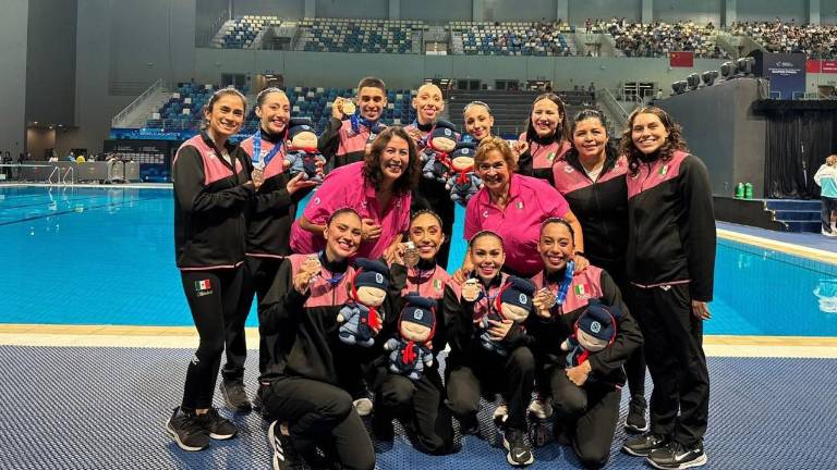 México gana bronce en la rutina acrobática por equipos.