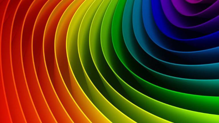 Los colores del arco iris moviéndose.