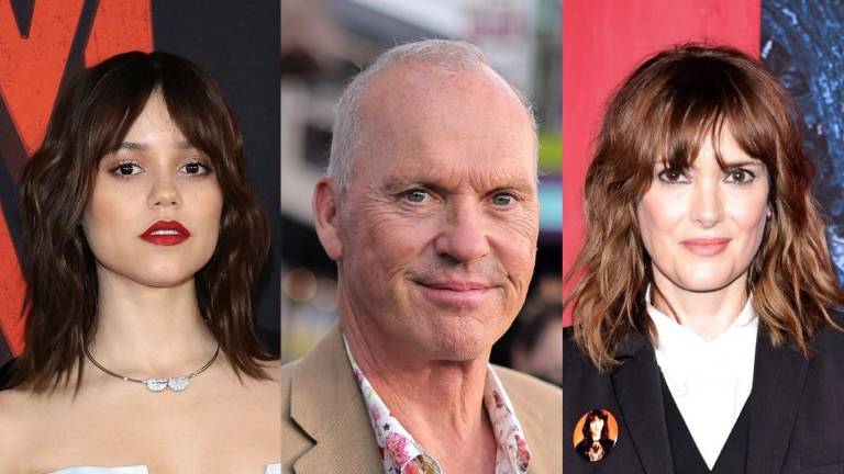 Jenna Ortega, Michael Keaton y Winona Ryder.