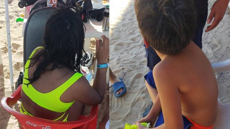 Las personas fueron puestas a salvo en la playa.