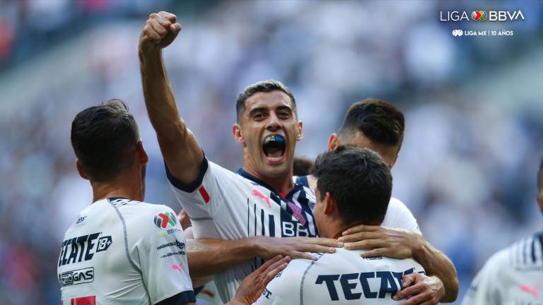 Germán Berterame festeja su gol.