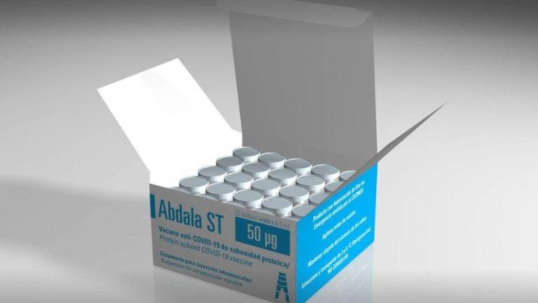 Vacuna Abdala contra el COVID-19, la cual fue fabricada en el Centro de Ingeniería Genética y Biotecnología (CIGB) de Cuba.
