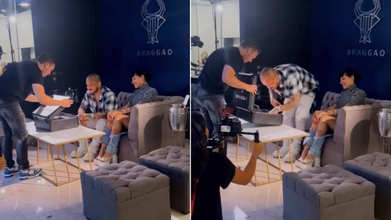 Christian Nodal y Cazzu acuden a una reconocida joyería en Guadalajara.