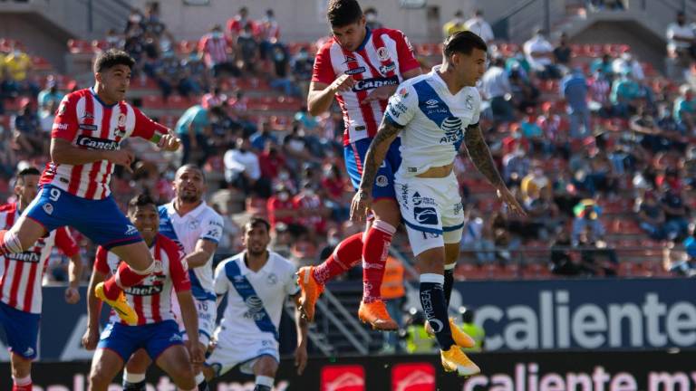 Atlético de San Luis fue goleado por el Puebla en su propio estadio.