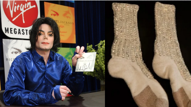 Los calcetines de Michael Jackson serán subastados.