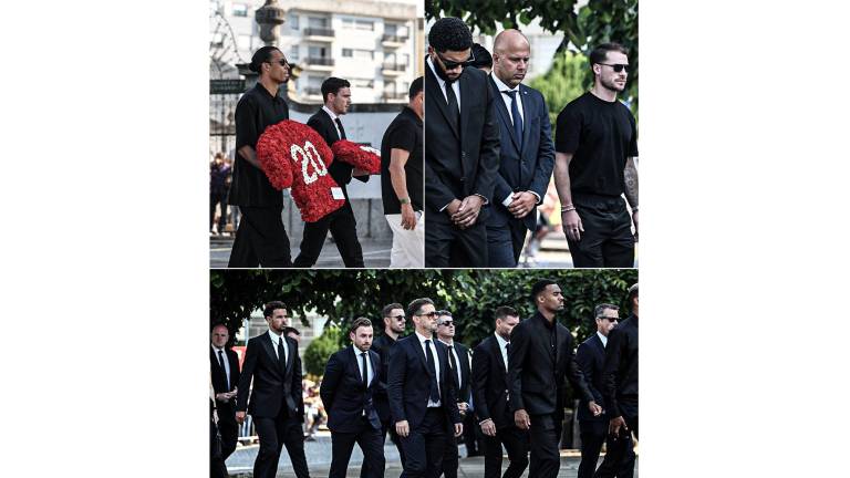 El funeral de Diogo Jota y su hermano André Silva se realizó en Portugal.