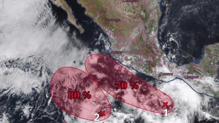Dos sistemas tropicales están en desarrollo en el océano Pacífico.