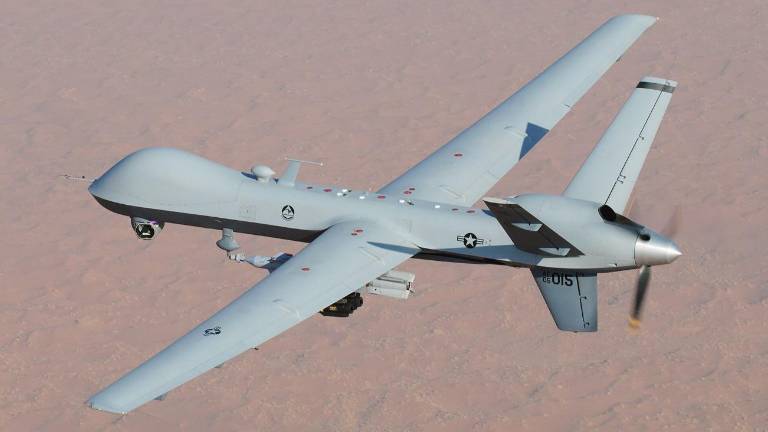 El dron MQ-9 Reaper es utilizado por EU para espiar objetivos a los cárteles del narcotráfico mexicanos.