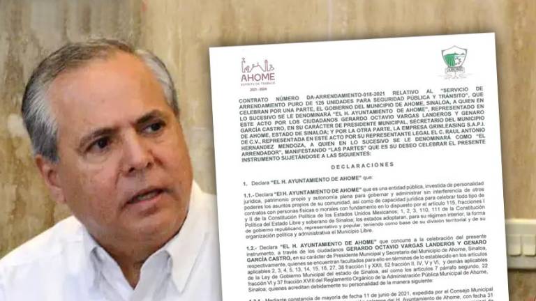 Gerardo Vargas Landeros junto a su entonces Secretario, Genaro García Castro, firmaron un contrato de arrendamiento por 126 vehículos para la Dirección de Seguridad Pública local.