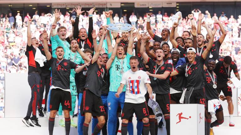 El FC Bayern Munich celebra su título.