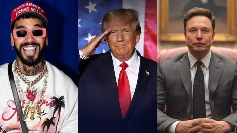 Anuel AA, Donald Trump y Elon Musk.