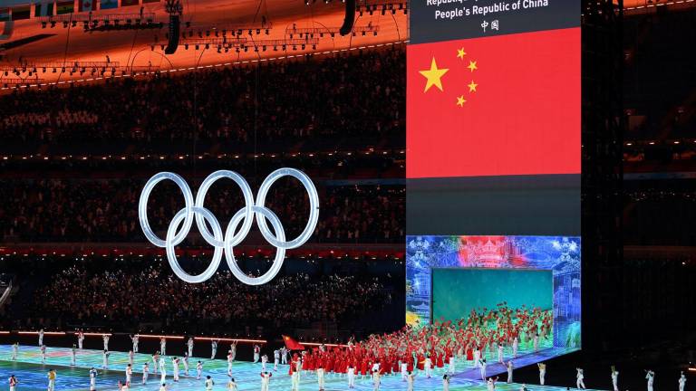 El Estadio Nacional de Beijing en la ceremonia inaugural.