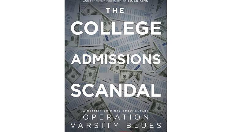 Póster de Operation Varsity Blues, el nuevo documental de Netflix que se estrena en marzo.