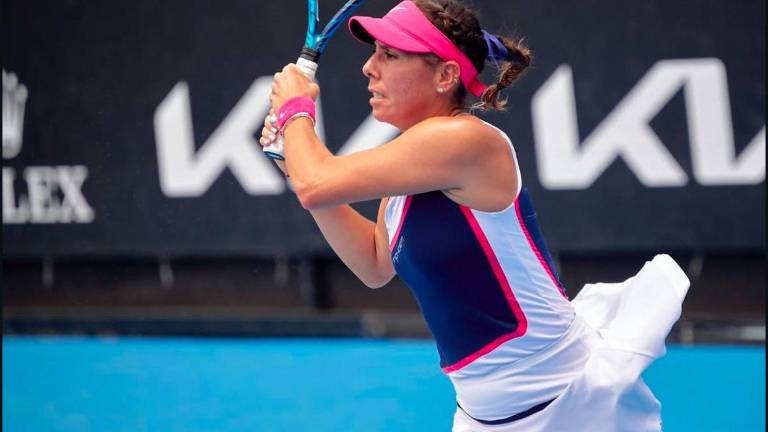 La mazatleca Giuliana Olmos es eliminada en la primera ronda del Dobles Femenil.