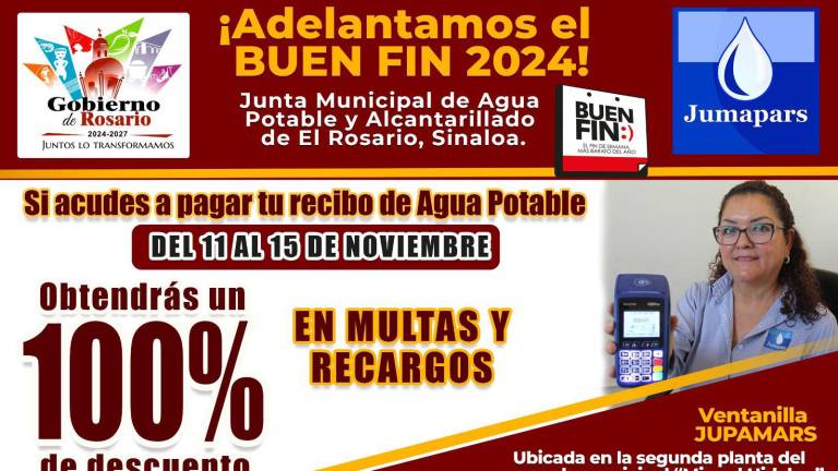 La Junta de Agua Potable de Rosario ofrecerá descuentos en multas y recargos.