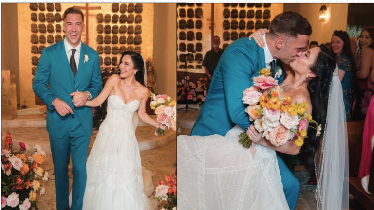 Martha Higareda y Lewis Homes ya son marido y mujer.