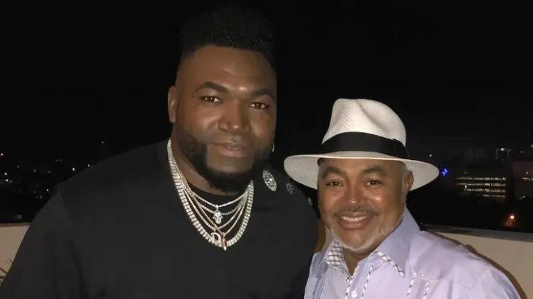 David Ortiz y su padre Américo.