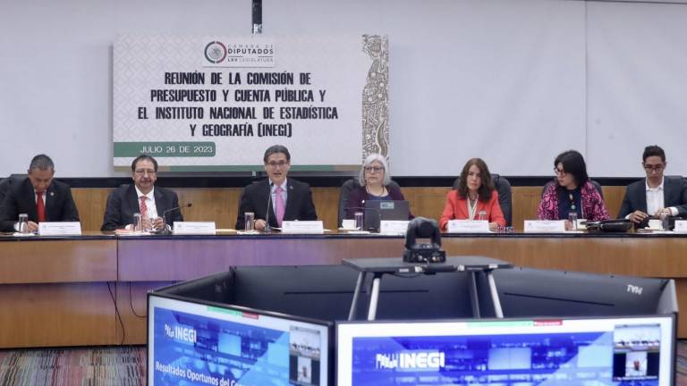 Reunión de trabajo de la Comisión de Presupuesto y Cuenta Pública de la Cámara de Diputados federal y funcionarios del Instituto Nacional de Estadística y Geografía.