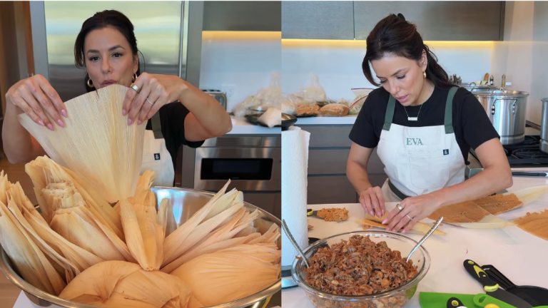 Eva Longoria prepara más de 300 tamales.