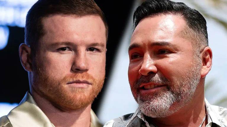 Saúl “Canelo” Álvarez le tira duro a Óscar de la Hoya.