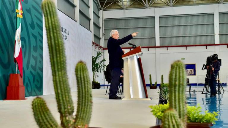 El Presidente Andrés Manuel López Obrador, durante la conferencia mañanera.