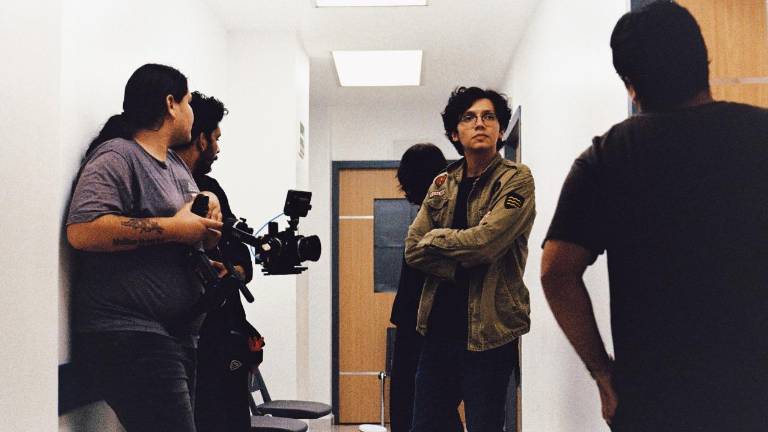 José Carlos Jacobo durante los trabajos de filmación.