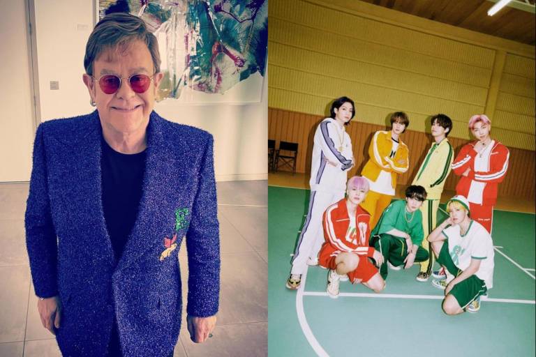 Elton John cumple el reto de BTS al cantar ‘Permission to Dance’