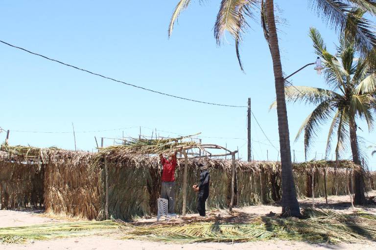 Enramadas podrían quedar listas en tres semanas en Las Cabras