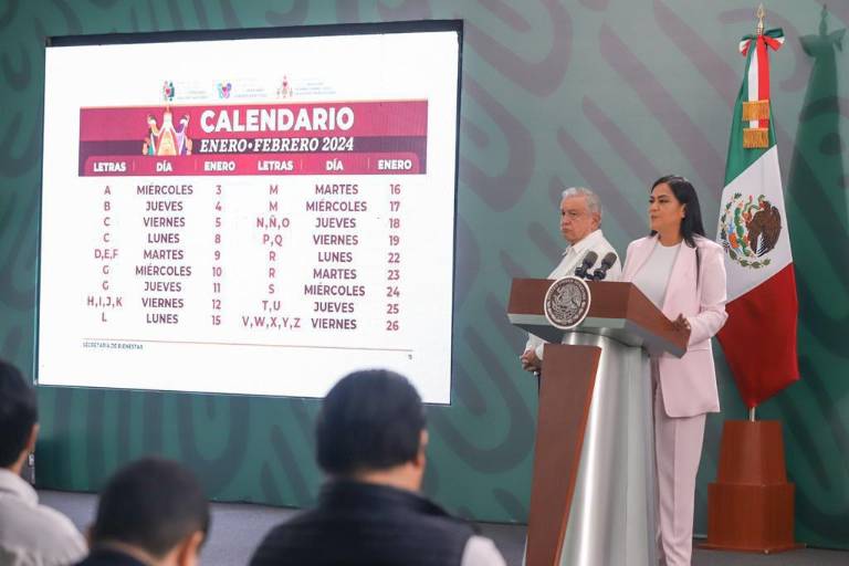 Del 3 al 26 de enero entregarán las Pensiones para el Bienestar, y con aumento