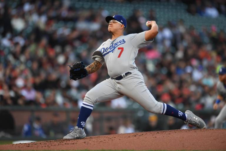 Julio Urías no puede conseguir su triunfo 13 con los Dodgers