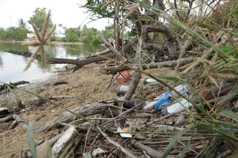 Denuncian contaminación en desembocadura del Estero del Yugo
