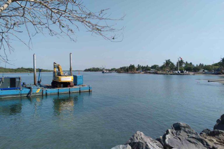 $!Trabajos de dragados en San Blas, Nayarit.