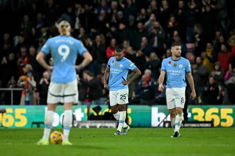 Manchester City cae ante el Bournemouth y cede el liderato al Liverpool
