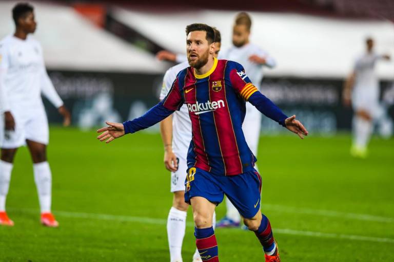 Messi celebró 767 juegos con doblete ante el Huesca; Barcelona, a 4 puntos del Atleti