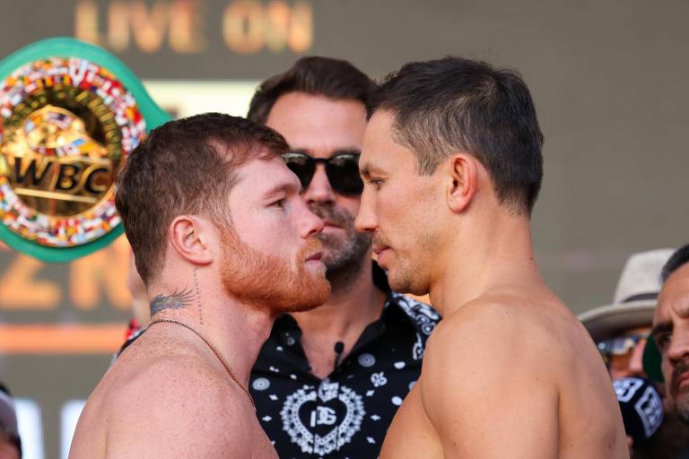 Canelo y Golovkin, en peso para su combate de este sábado