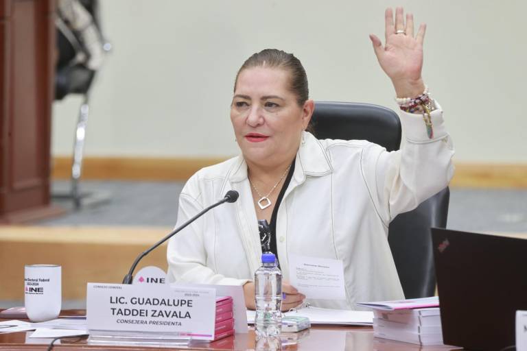 Taddei pide a ‘marea rosa’ no usar ese color, porque es del INE; Xóchitl responde
